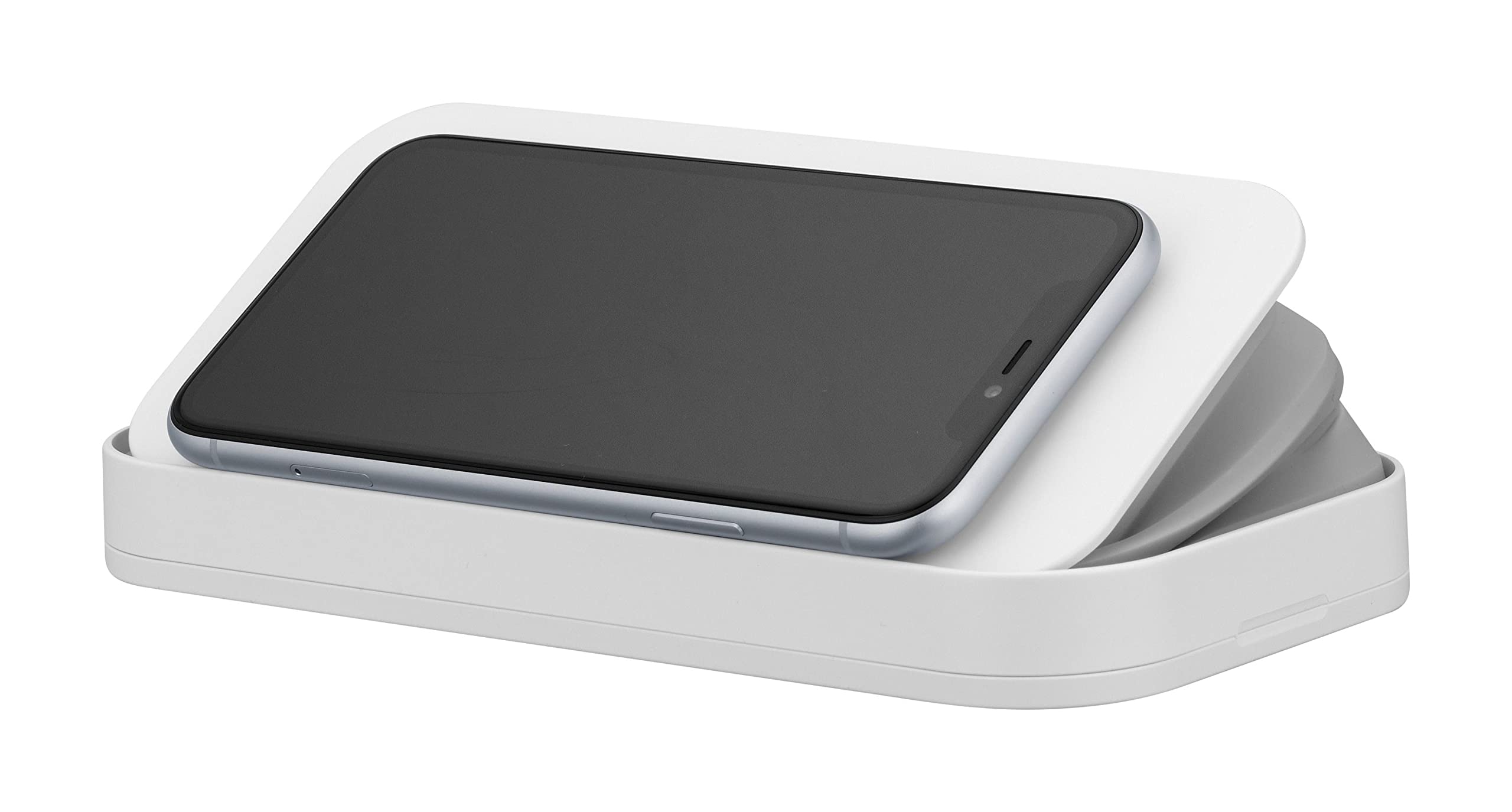 Cellularline | UVCSTERILIZERW | Hi-Gens, stérilisateur à lumière LED pour la stérilisation du Smartphone, avec émission de lumière Ultra-traviolette (UV-C), stérilisant 99,9% des bactéries.