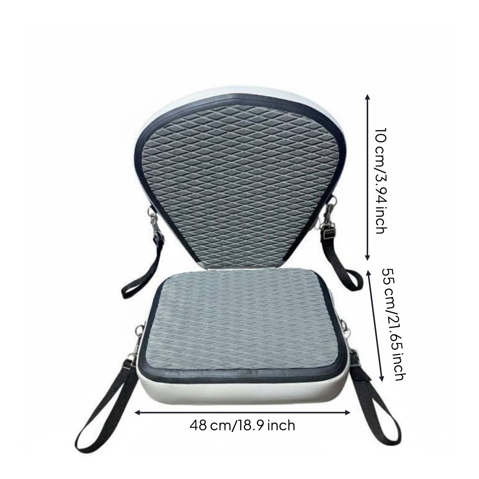 Inflatable Boat Seat Aufblasbarer Sitz Sitz Kajaksitz Sitz mit Universellem Clip System Und Abnehmbarer Rückenstütze aus PVC EVA für Kajak Freizeit Langstrecken