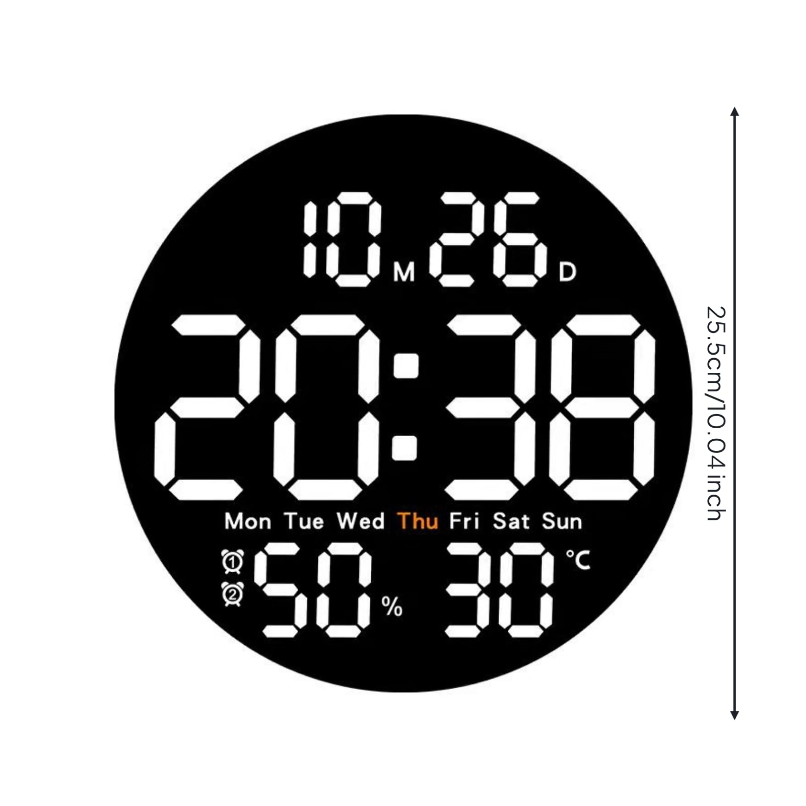 Orologio da Parete Digitale Grande Orologio Digitale con Temperatura Leggibile per Ufficio