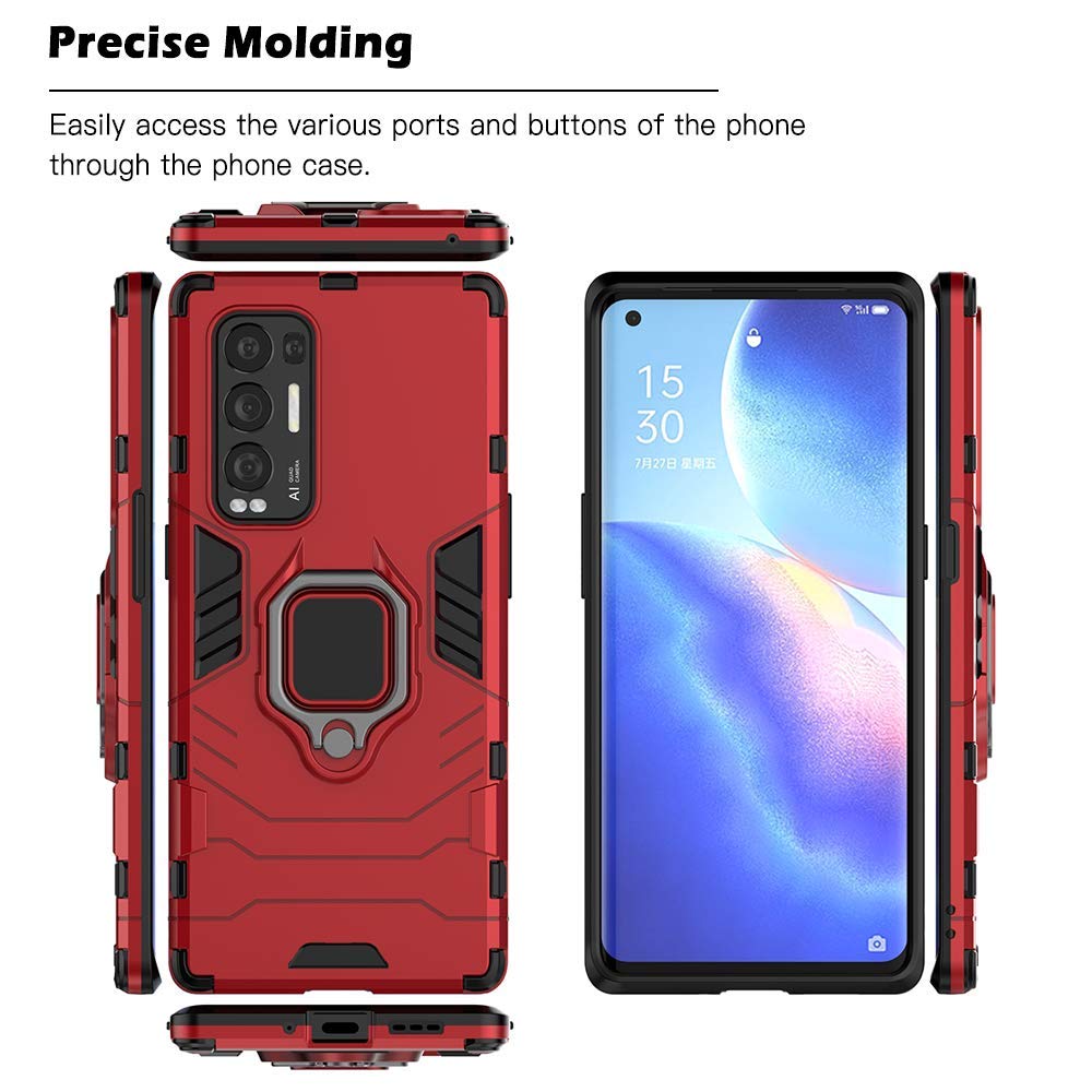 ALAMO Cover in retrò Pelle per Oppo Find X3 Neo, Premium Custodia in Portafoglio con Slot per Schede e Contanti - Nero