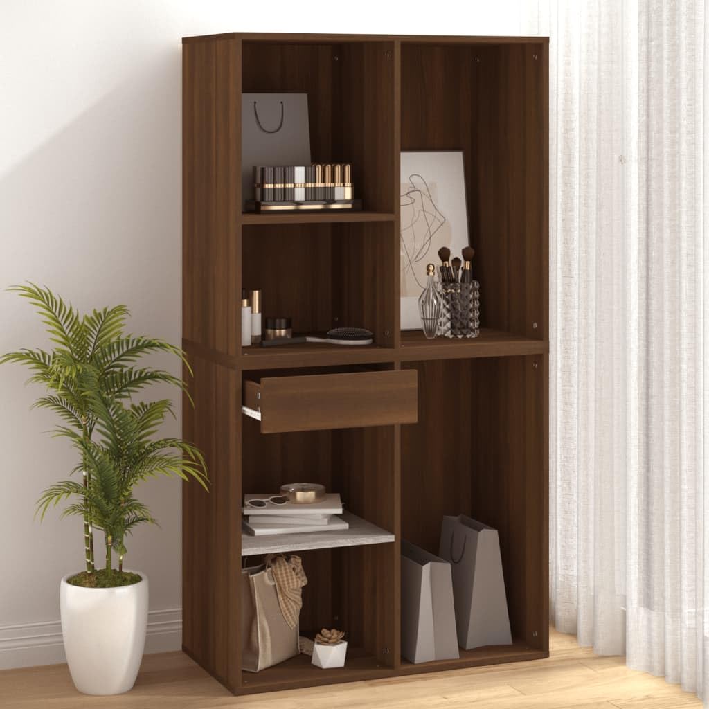 Meble Przedmiot dom Kosmetyczka Brązowy Dąb 80x40x75 cm Engineered Wood-Furniture