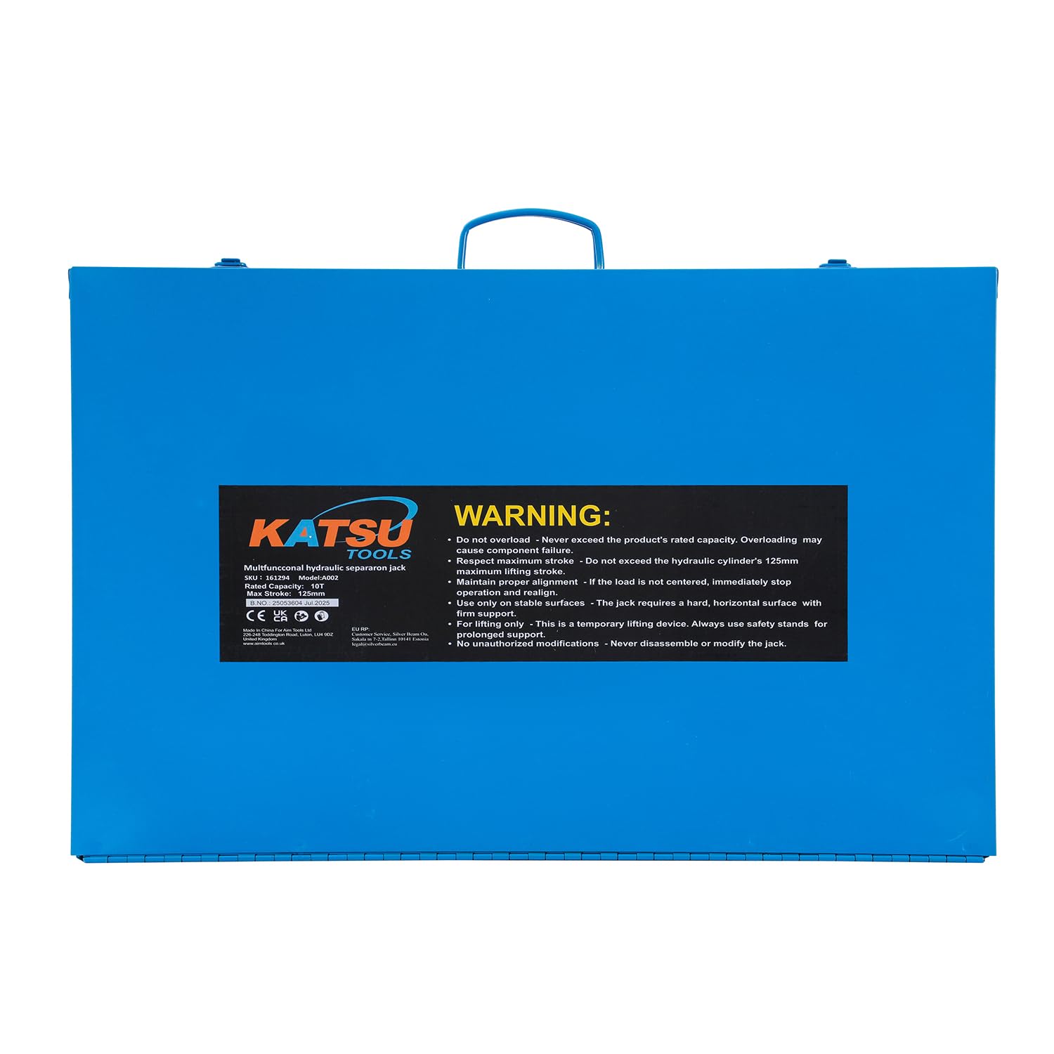 KATSU Tools Kit hidráulico de 7 piezas Porta Power 10T 4T para reparación de marco de carrocería de automóvil, juego de pistón empujador, en estuche de transporte de acero, para reparación de