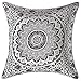 Stylo Culture Décoratif Ethnique Coton Housse De Coussin 40 x 40 cm Gris Ethniques Imprimé 16 x 16 Décoration De Maison Bohémien Tapisserie Mandala Ombre Carré Taie d'oreiller