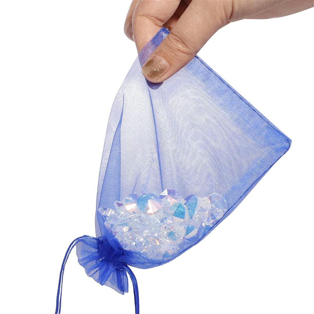 Sacchetti In Organza 105 Pezzi - Piccoli Sacchetti Regalo Per Gioielli, Caramelle, Matrimoni, 7x9 E 10x15 Cm