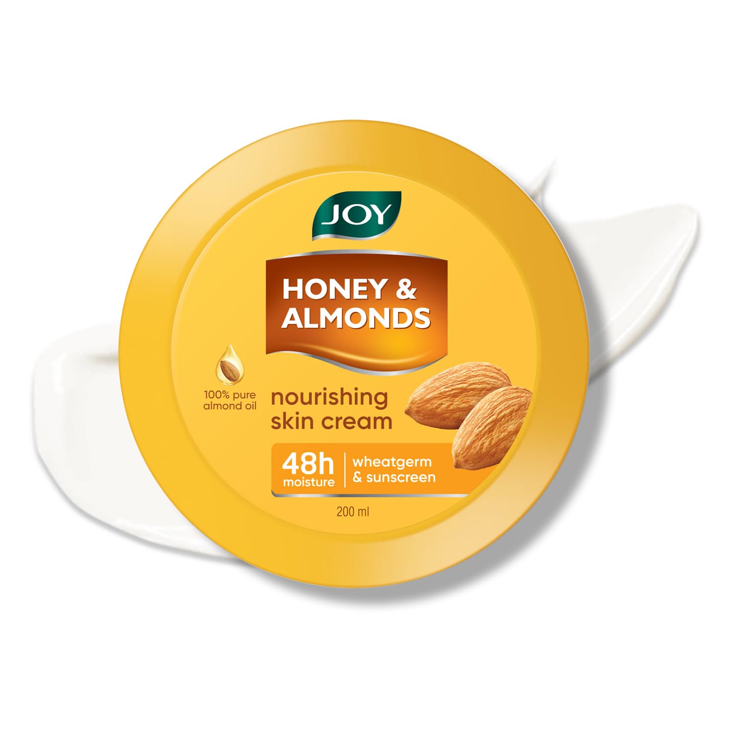 Joy Honey & Almonds Deep Nourishing Moisturizer for Face, Hands & Body (200ml) | Skin Cold Cream with Natural Sunscreen For Glowing Skin | Protects for Dryness & Retains Natural Moisture Balance