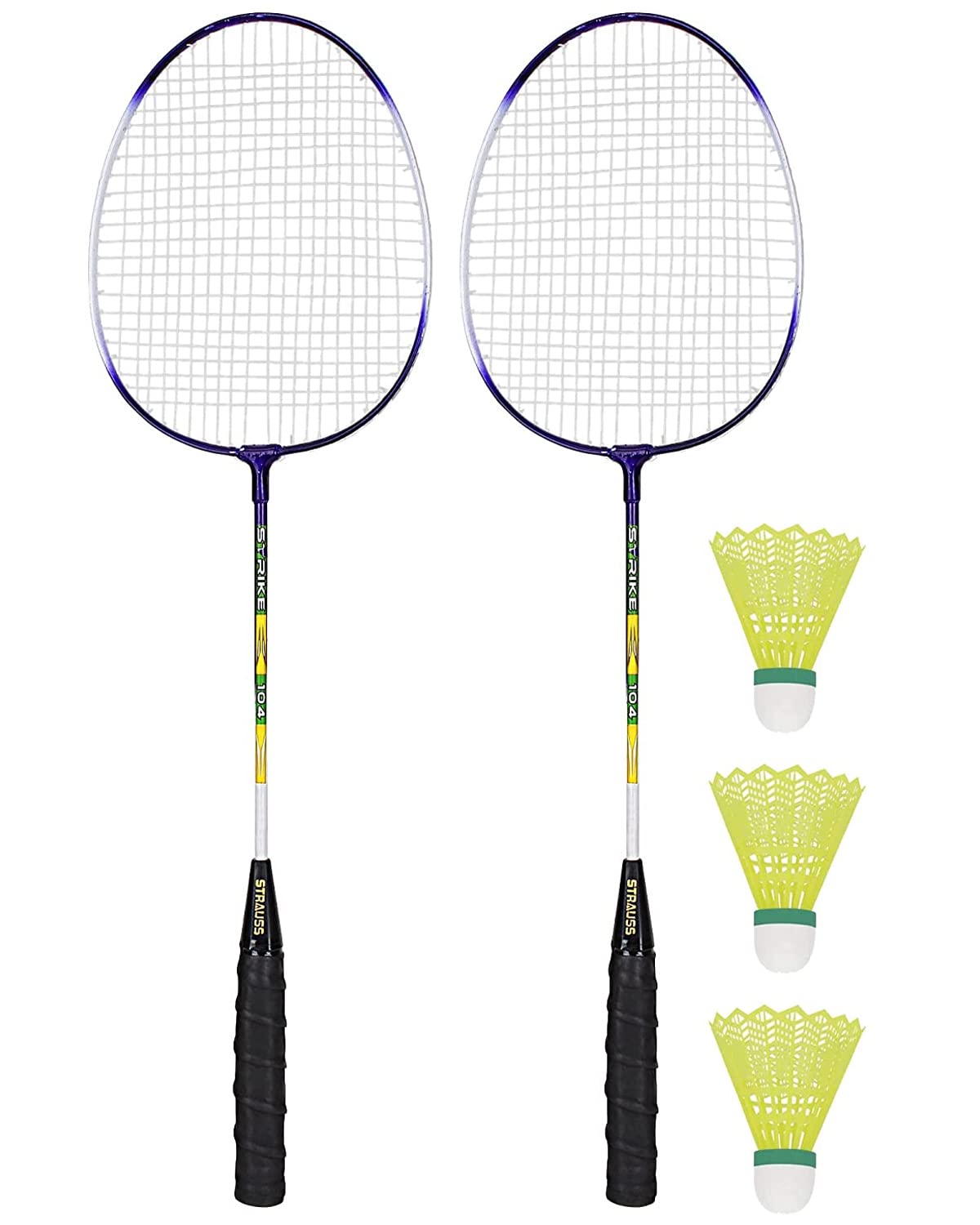 Strauss Badminton Signature White Body Iron + Tempered Alluminium Road Pair with Cover(Strike-104) (B09P3T8YZW) Amazon Price History, Amazon Price Tracker