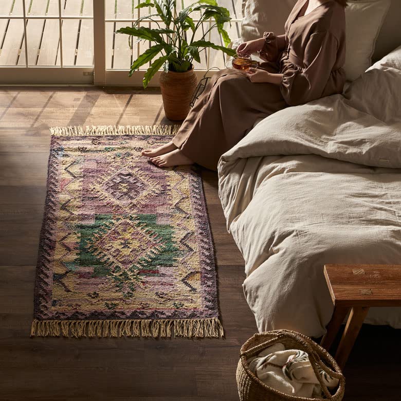 Amazon | Asia-kobo ラグ ラグマット コットン 70×140cm パンジャ織り