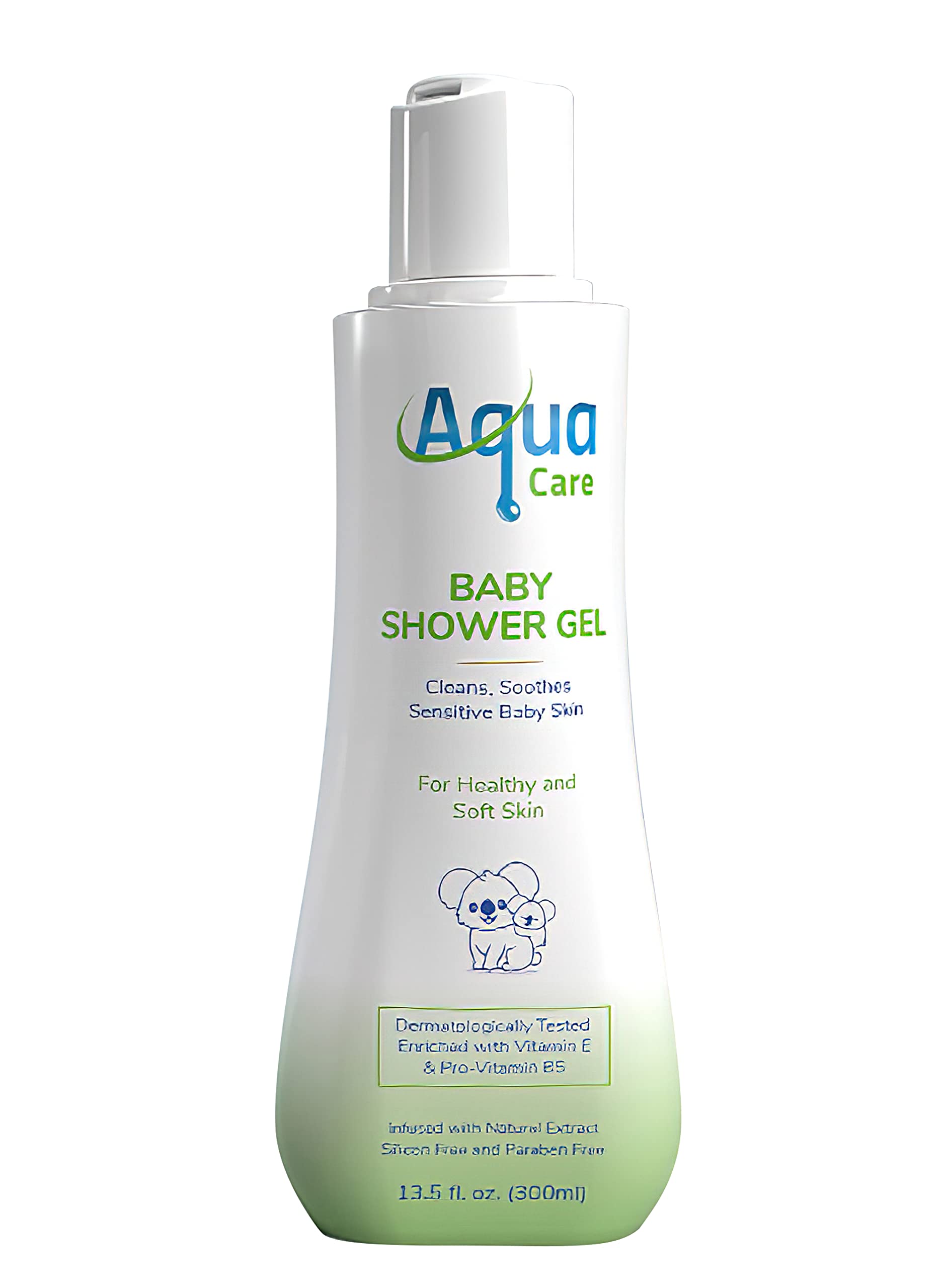 Baby Shower Gel, Gentle Cleansing Body Wash For Kids | Paraben Free, Silicone Free with Natural Extracts & For Healthy and Soft Baby Skin, Vitamin E & Pro vitamin B5, 300ml