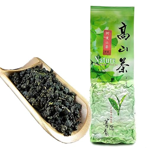 FullChea - Té natural Alishan Oolong Hoja suelta - Té de alta montaña Formosa Oolong - Té de Gaoshan Ulong de Taiwán - Té Oolong verde taiwanés para