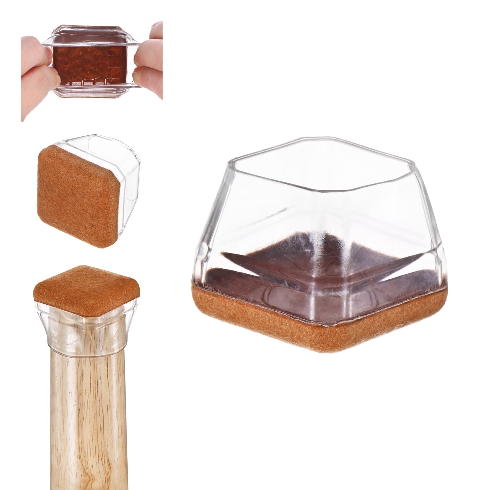M METERXITY 4-Pack Chair Leg Floor Protectors
