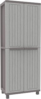 Outdoor Storage Cabinet, Garden Storage Sheds Plastic Garden Storage Tall Plastic Cupboard Storage Outdoor Garden Shelves Utility Cabinet Box