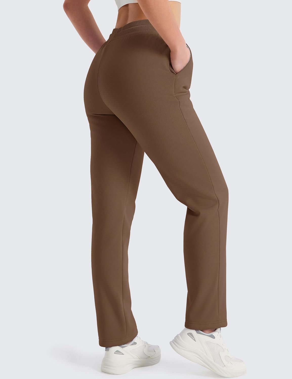 MAGCOMSEN Women's Sherpa Lined Sweatpants Winter Warm Fleece Pants Water Resistant Heavy Insulated Thermal Pants Outdoor - Image 2