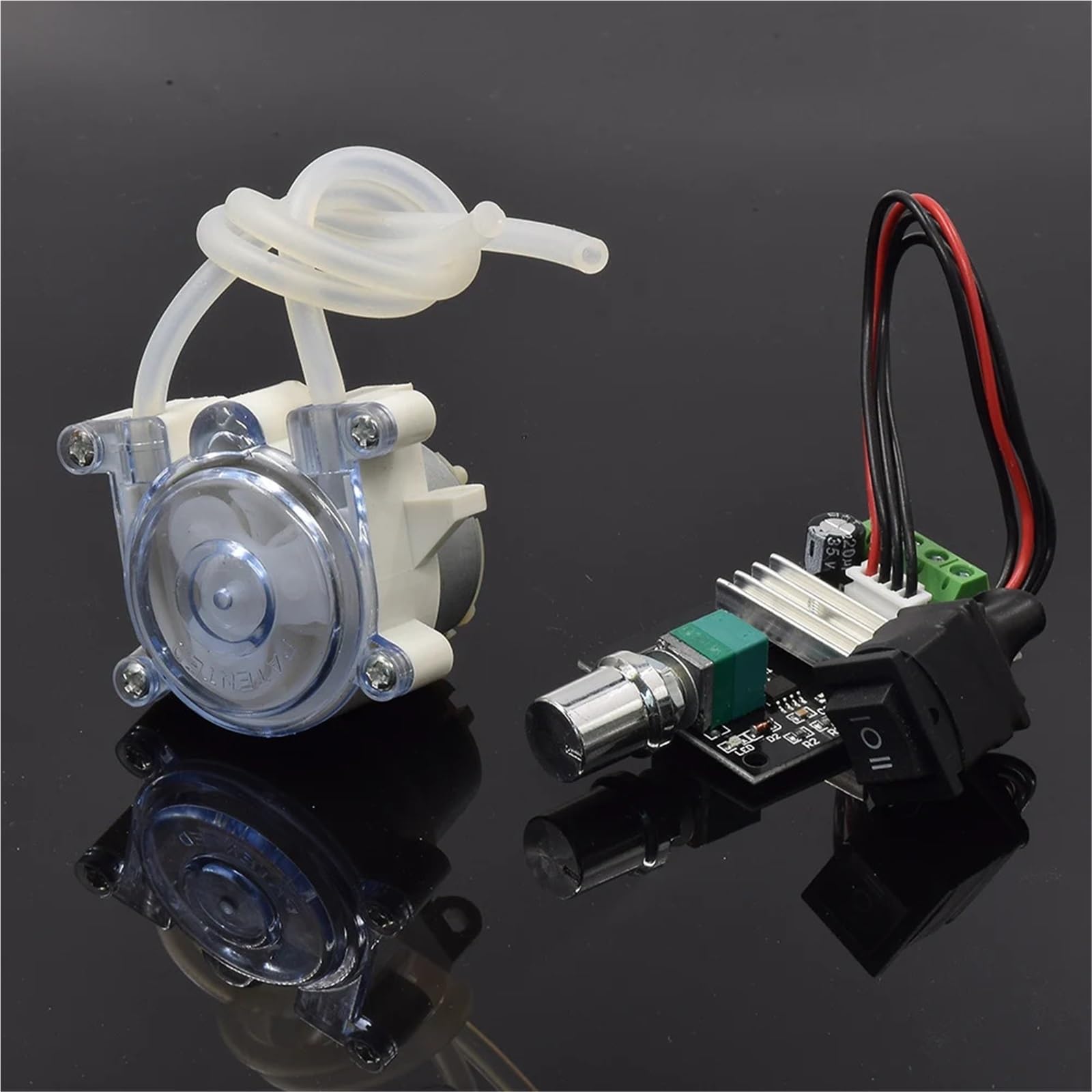 Mini Micro Peristaltic Pump DC 6V-12V - 500 Geared Motor Squeeze Dosing Liquid Water Pump for Lab Ink Sampling(Peristaltic Pump)