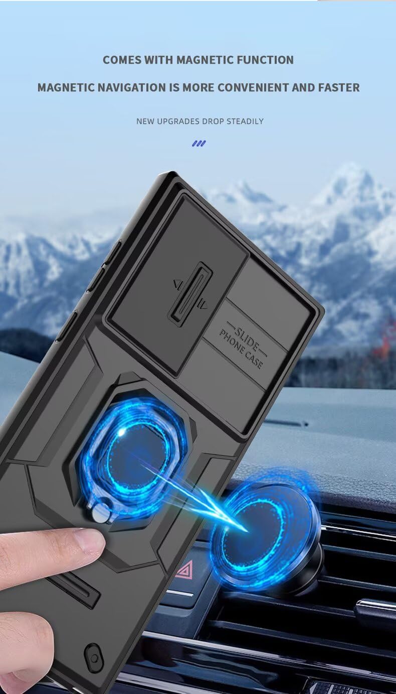 Custodia Per Xiaomi Redmi A3 4G Con Sportellino Fotocamera E Anello Supporto Magnetico – Verde - 4