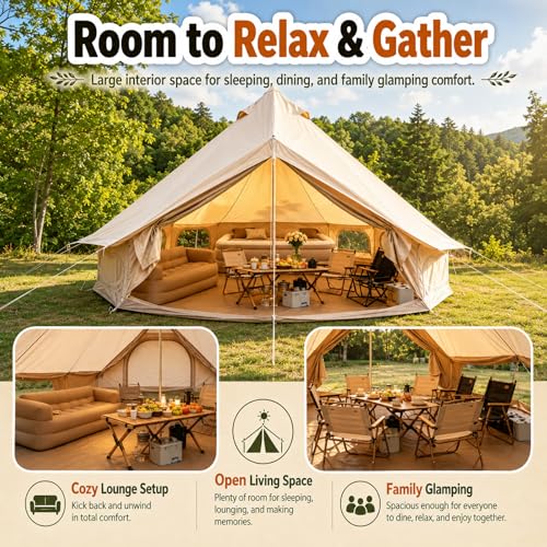 Carpa Bell para 4-8 Personas, 4 Estaciones, 13.1FT miniatura 6
