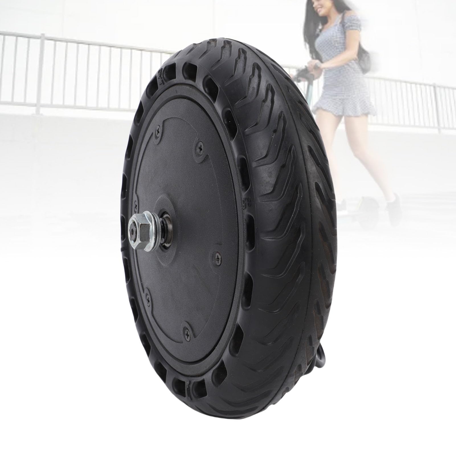 RiToEasysports Zamienny Silnik W Piaście 250 W, 8-calowe Koło Elektryczne z Podwójnym Wałem do Hulajnogi M365 PRO PRO2, Wodoodporny Silnik ze Stopu Aluminium, prędkość 35–55 KM/H, nośność 100 Kg