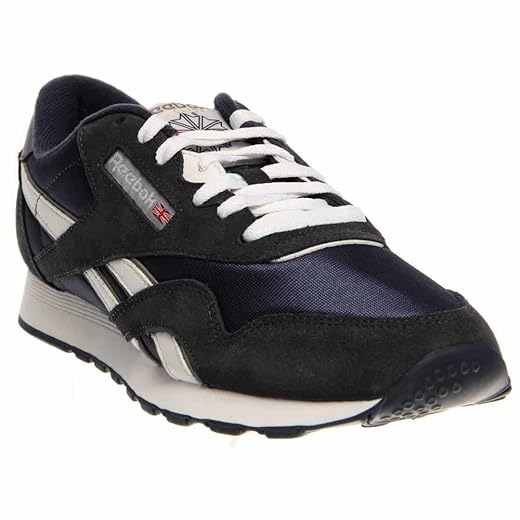 Reebok Men's Classic Nylon Sneaker, Team Navy/Platinum, 13