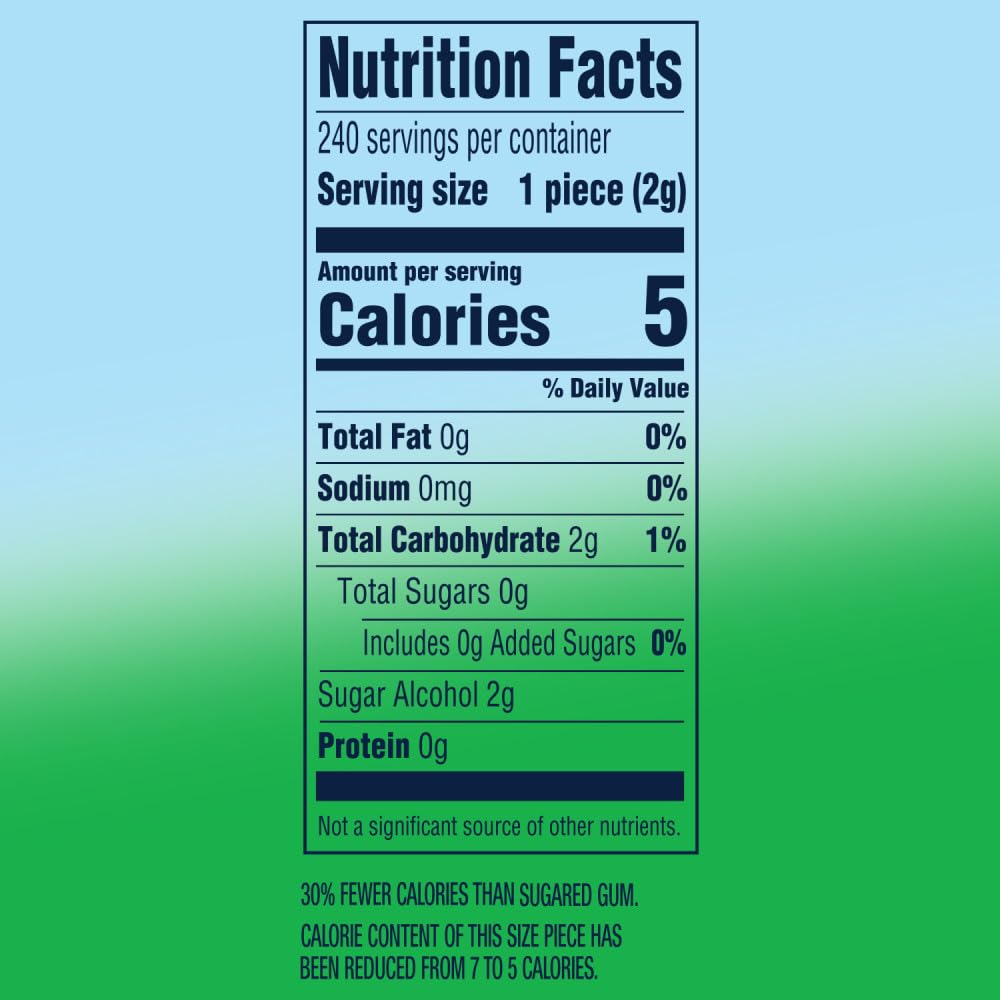 EXTRA Refreshers Spearmint Chewing Gum, 40 Pieces (Pack of 6)