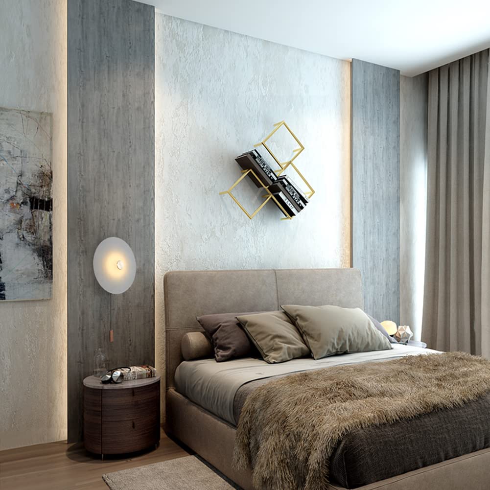 Lampa ścienna do wnętrz z przełącznikiem, okrągła lampa ścienna LED 7 W, nowoczesna lampka nocna do sypialni, do korytarza, salonu, hotelu, dekoracyjne oświetlenie