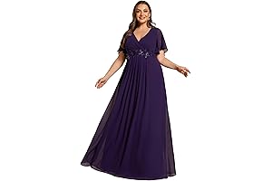 Chic Embrace: Purple Plus Size Dresses for Curvy Women