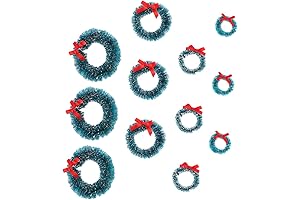 12-Piece Bottle Brush Christmas Wreath Collection