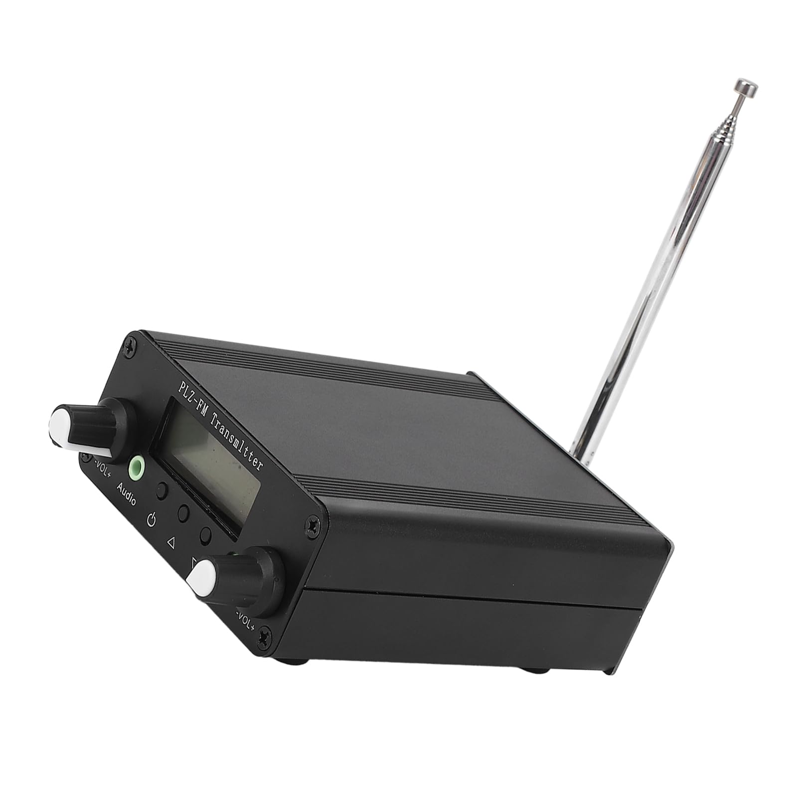 Transmisor FM de 12V - 76-108MHz, Transmisor de Modulación de Frecuencia Estéreo de 1W/5W con Conector de Audio de 3.5 Mm, Rango de hasta 10 Km