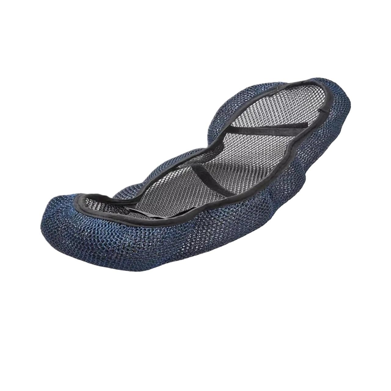Almohadilla asiento motocicleta con funda completa de malla transpirable negra 8
