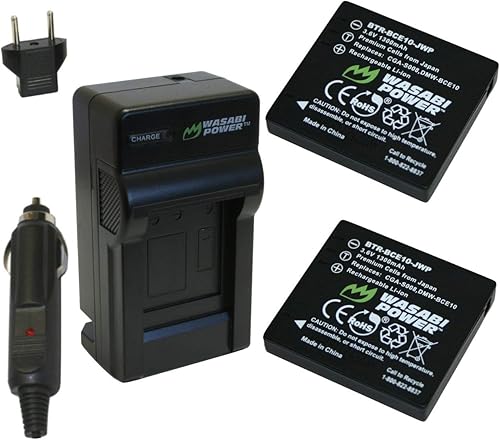 Miniatura 1 de Wasabi Power Batería (paquete de 2) y cargador para Ricoh DB-70 y Ricoh Caplio R6, R7, R8, R10, CX1, CX2