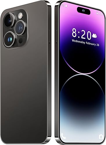 I14 Pro - Teléfono celular desbloqueado, batería de larga duración de 6.82 pulgadas, pantalla HD desbloqueada, 6+256 GB Android 13 (negro claro) disponible en Yaxa Venezuela