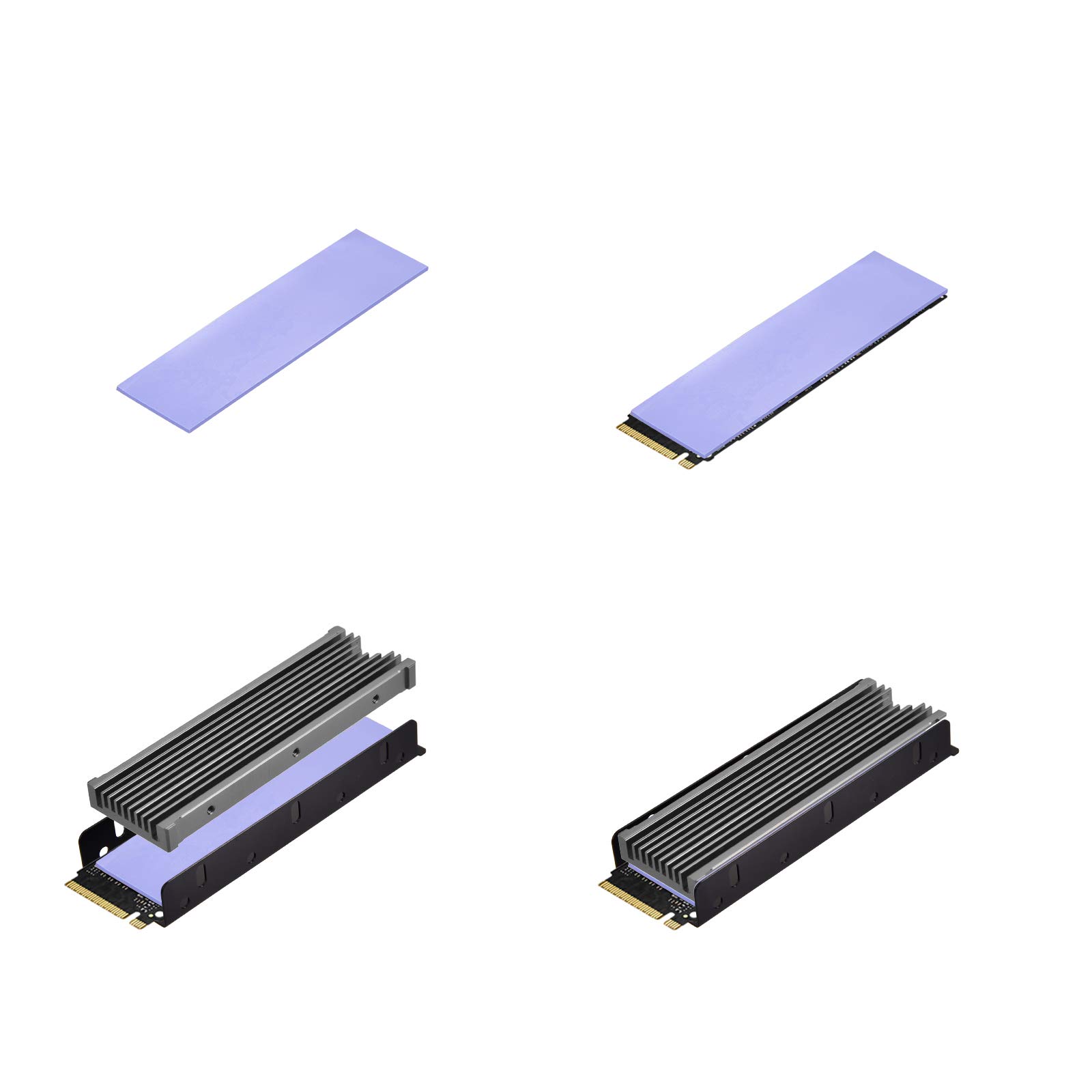 M.2 2280 SSD Heatsink, PCIE NVME or SATA M.2 2280 SSD DoubleSided Heat Sink, M.2 SSD Heatsink
