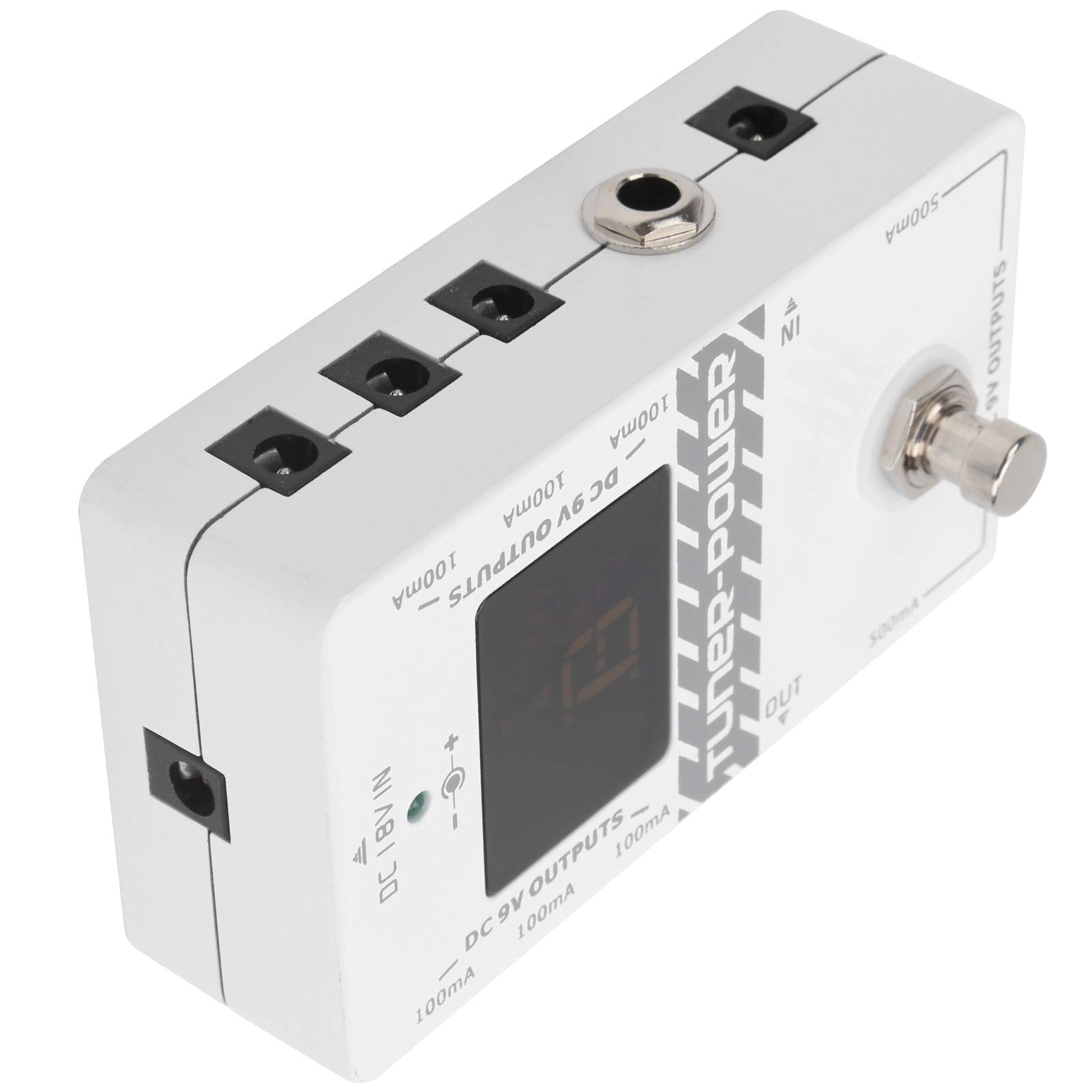 Tuner Gitarowy 2 w 1 i Zasilacz Pedałowy 8 Izolowanych wyjść 9 V 100 MA z Adapterem i Kablami do Pedału Gitary Elektrycznej (wtyczka UE)
