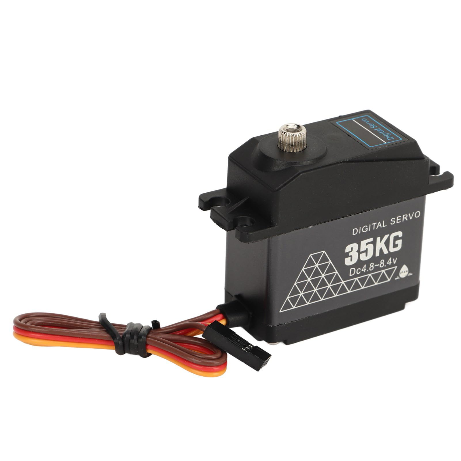 35 kg High Torsion RC Servo Digitales Metallservo, Motorservo für 1/8 1/10 1/12 RC Cars Roboter, Wasserdesign mit CNC-Aluminiumgehäuse und Doppelkugellagern, einstellbare Co