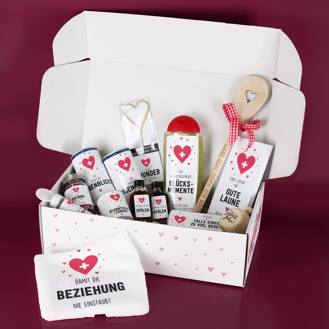 Personalisiertes Hochzeitsgeschenk Ehe-Notfall-Box für Brautpaar witziges Geschenk