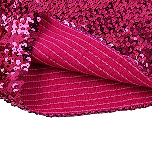 Alivila.y Fashion Sparkling Sequins Stretch Party Tube Top A11-Hot Pink #TOP4