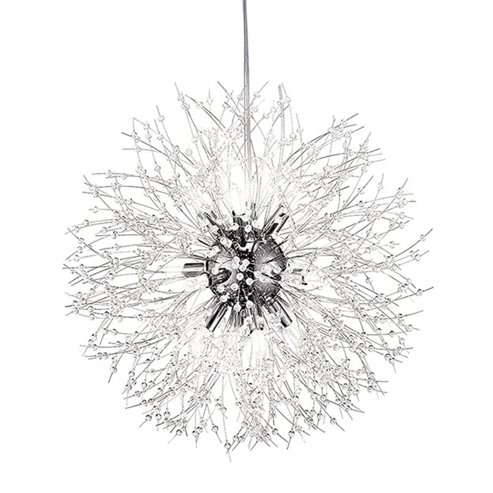 EFPD Fireworks Chandelier, G9 Crystal Ceiling Light, recessed Installation, for Lighting bedrooms, Dining Rooms, Living Rooms and Kitchen Islands. (Silver Chandelier 12T) โ image 1