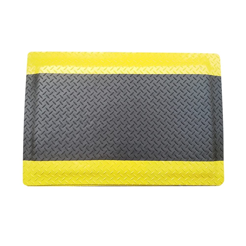 OWOHYG Industrial Anti-Fatigue Floor Mat,Anti-Static Carpet,20Mm Thick Elastic Sponge Effectively Relieve The Fatigue Of Standing,Black With Yellow Border.Black-60x60cm