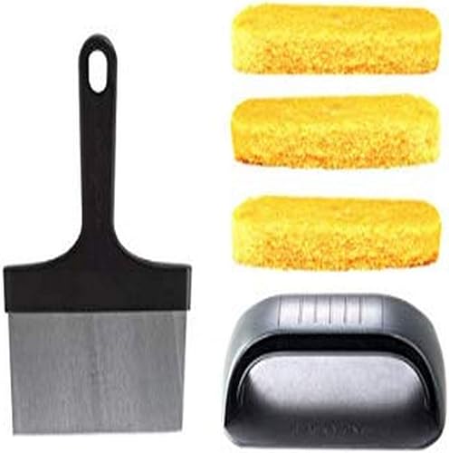 Blackstone 5059 - Kit de limpieza de parrilla plana y plancha de 5 piezas de accesorios de parrilla de parte superior plana de alta calidad, 1
