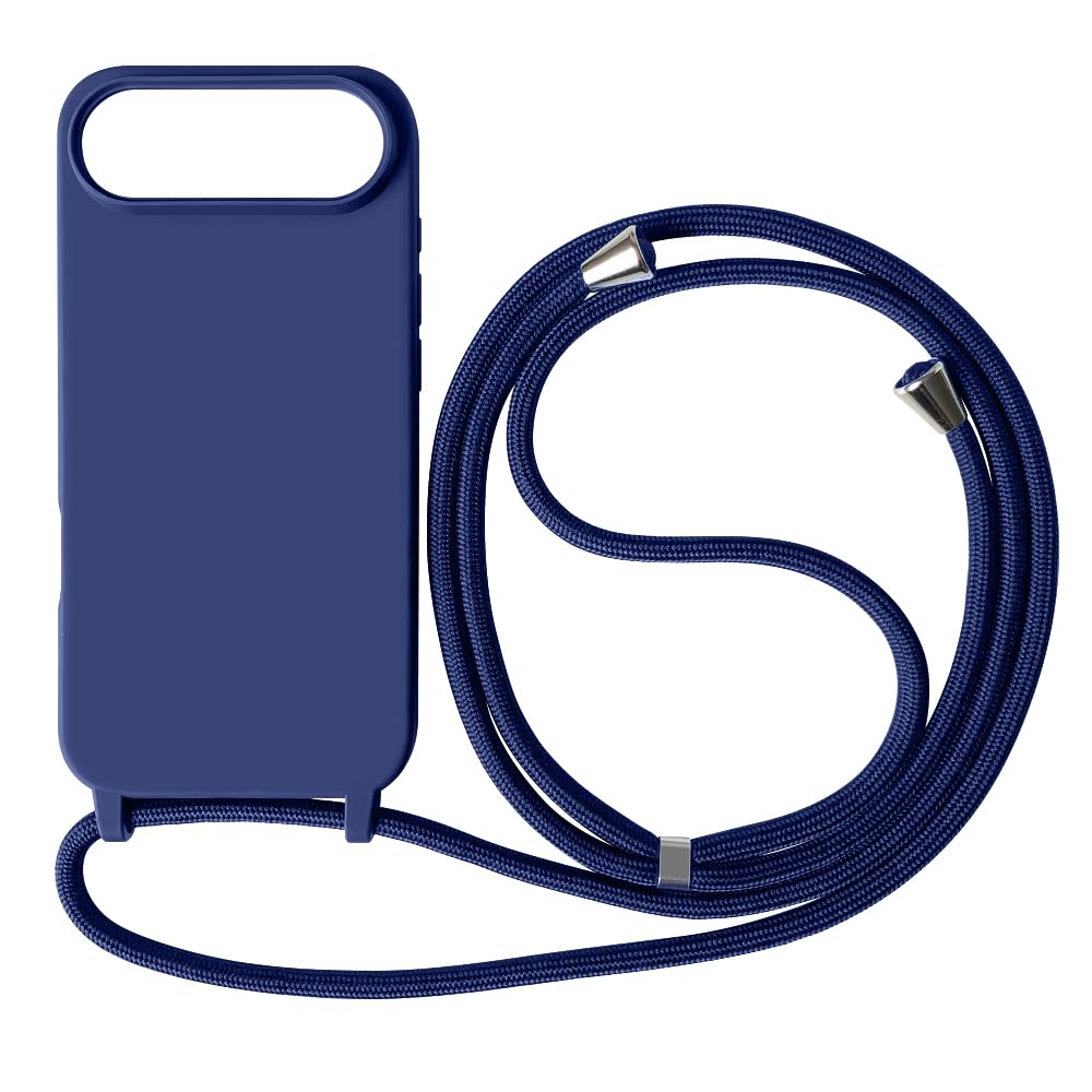Funda Compatible con iPhone 16(6.1"),Ajustable Collar Correa de Cuello Cordón Cuerda Carcasa TPU Bumper Silicona Skin Caso para iPhone 16(6.1")-Rojo — view 72