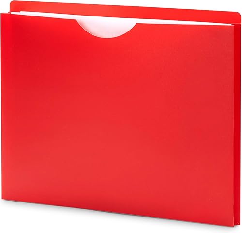 Miniatura 3 de Blue Summit Supplies Archivadores de polietileno, tamaño carta, pestaña de corte recto, cubiertas de archivos expandibles con bolsillo expandible de