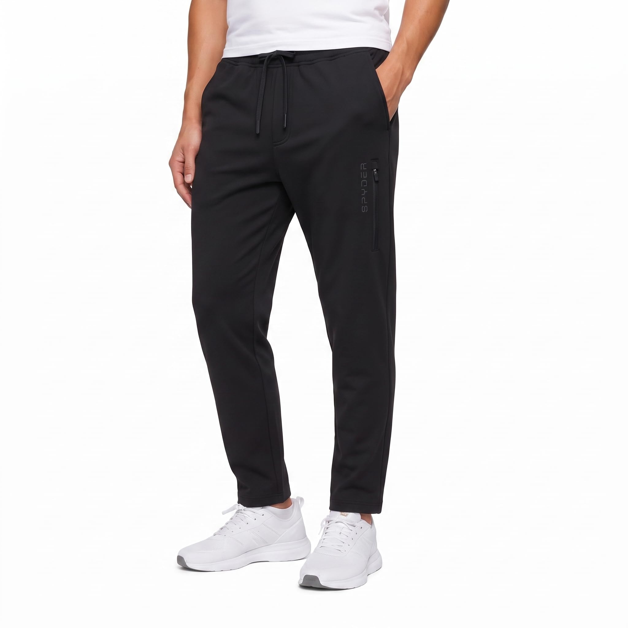 Mens Jogger Pants - Active Performance Brushed Back Jogger Sweatpants for Men with Left L…