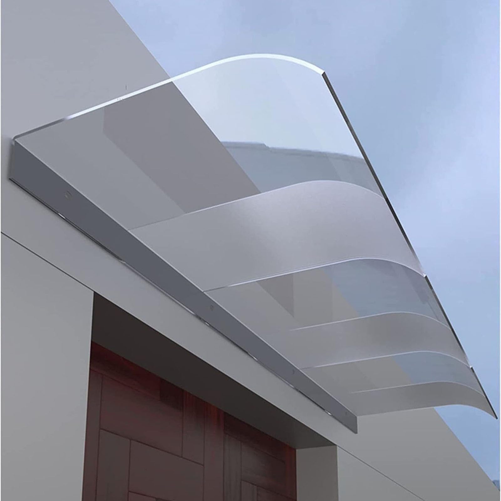 GJMSSMY Arched Door & Window Canopy, UV Protection, Rain & Sun Shield, Polycotton, 115x35cm (45.3x13.8in), Entryway Awning, Outdoor Shelter for Home