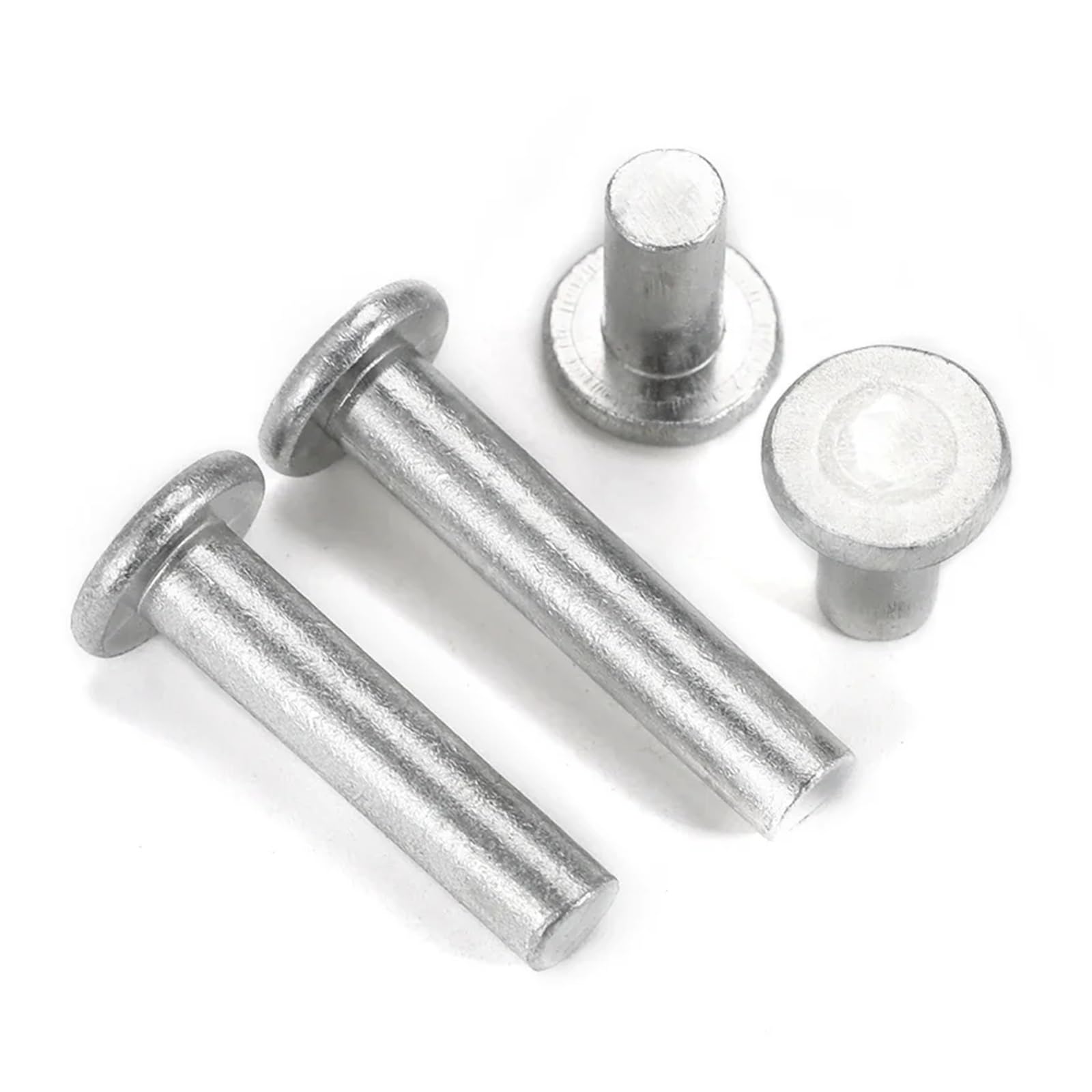 Tornillo Remache Macizo, Remaches sólidos de Aluminio M2 a M8, Cabeza Plana, punzón Manual, autoclavable, Fijo, Paquete de 400 Piezas(40mm,M4-50Pcs)
