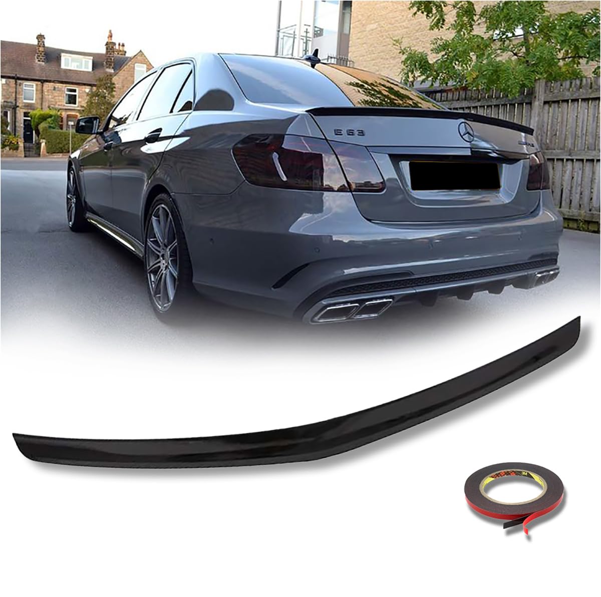 MpTuned MB W212 Spoiler posteriore nero lucido per bagagliaio classe E W212 2009-2016 anno modelli Performance Tuning Restyling