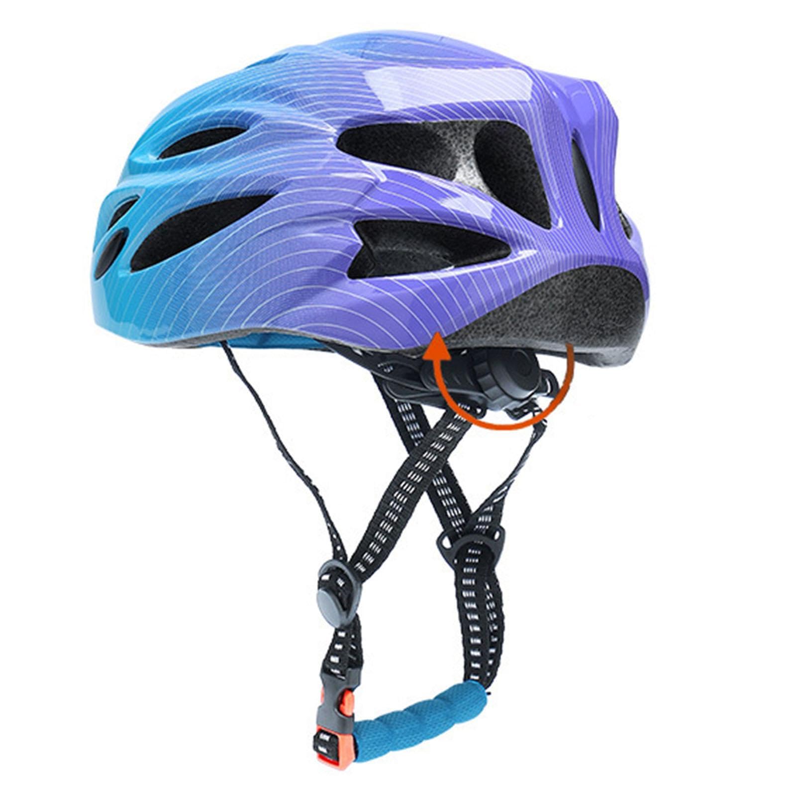 MFMEXUL Fahrradhelm Kinder Fahrradhelm Fahrradhelm Zubehör Schlagfest Gepolstert Verstellbar Luftdurchlässig für Jungen Mädchen Outdoor Radfahren Skateboarden, Blau Sport & Freizeit