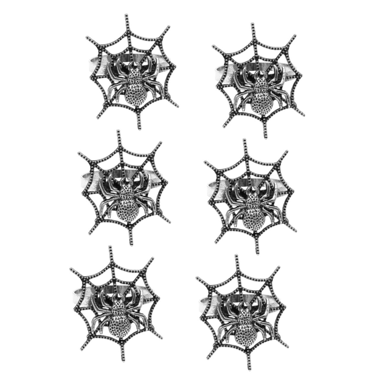 TOPBATHY STK Spinne Serviettenring Dekorationszubehör Für Halloween-Partys Halloween- Schwarze Tischdeko Halloween-serviettenschnalle Spinnen Serviettenringe Geisterspinne Legierung