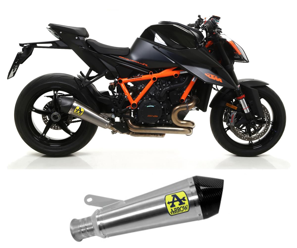 Arrow X-KONE Titan Exhaust Muffler Carbon end cap for KTM 1390 SUPERDUKE R 2024