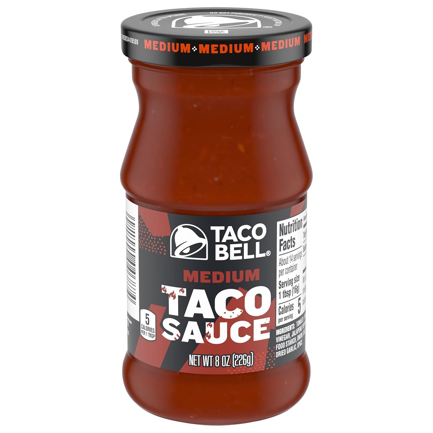 Taco Bells Medium Taco Sauce, 226g, for Burritos, Burgers, Fajitas-image-28