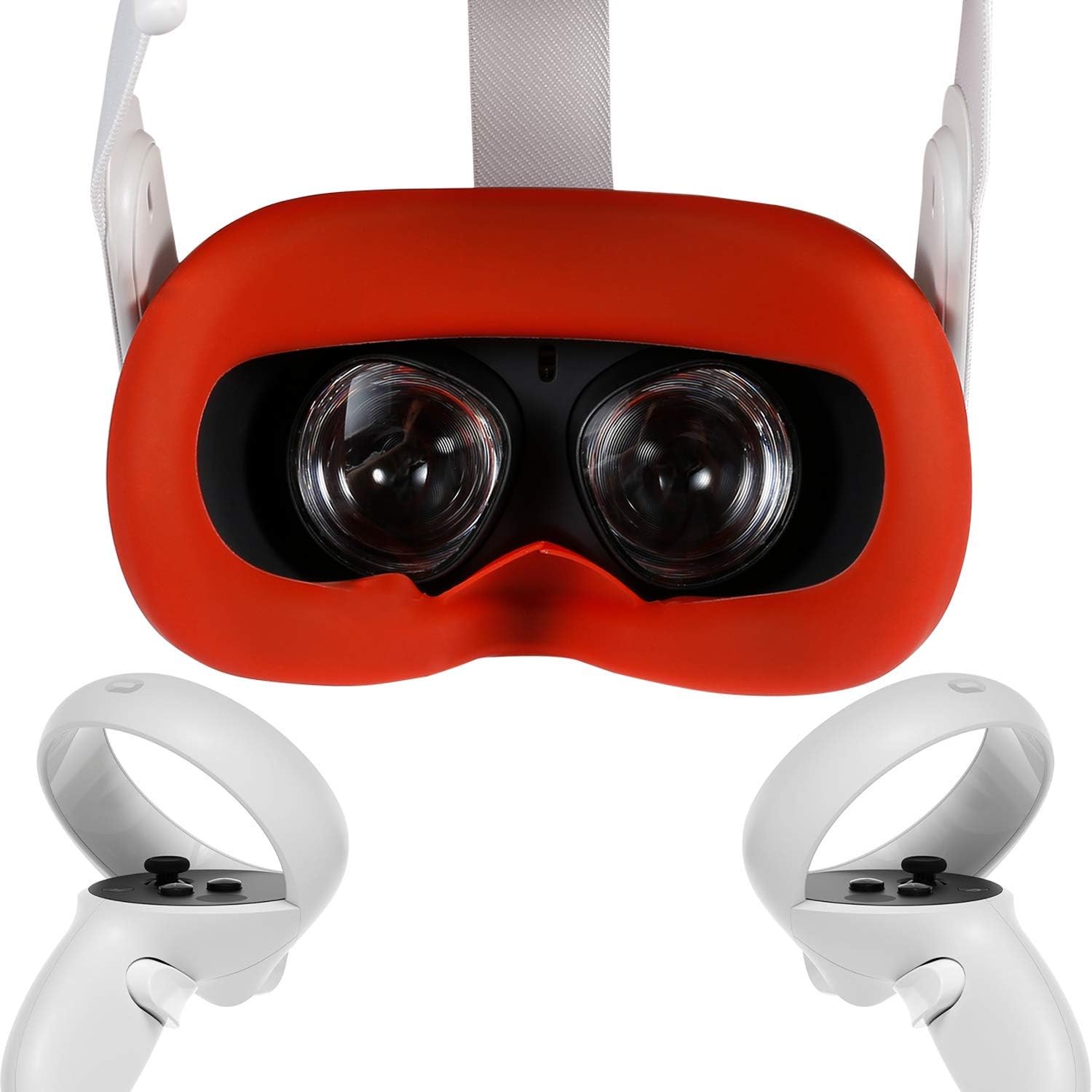 Devansi Newest VR Silicone Face Cover for Oculus Quest 2 Face Protect Skin Sweatproof Lightproof Anti-Leakage