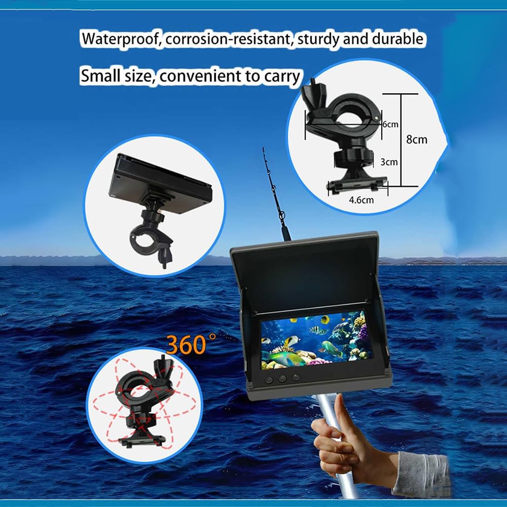4.3Inch Colitt - Underwater Fishing Camera, 50/65/100/165ft Cable Ice Fishing Fish Finder, with 220° Wide Angle, Infrared Night Vision, Portable Fish Finder for Ice Lake Sea Boat Fishing