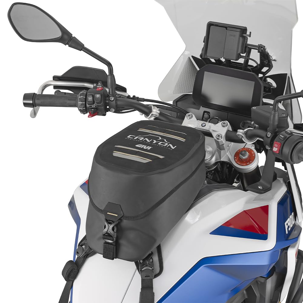 GIVI GRT728 Wasserfester Tankrucksack, Schnellverschlusssystem mit Clip-Gurten, 10 Liter